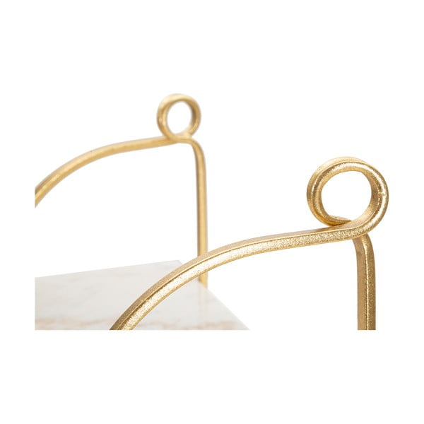 Fehér-aranyszínű márvány fali polc 40 cm Marble – Mauro Ferretti-image-4