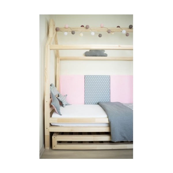 Happy rózsaszín fenyő gyerekágy, 90 x 200 cm - Benlemi-image-3