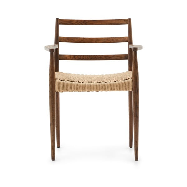 Barna-natúr színű tölgyfa étkezőszék szett 2 db-os Analy – Kave Home-image-4