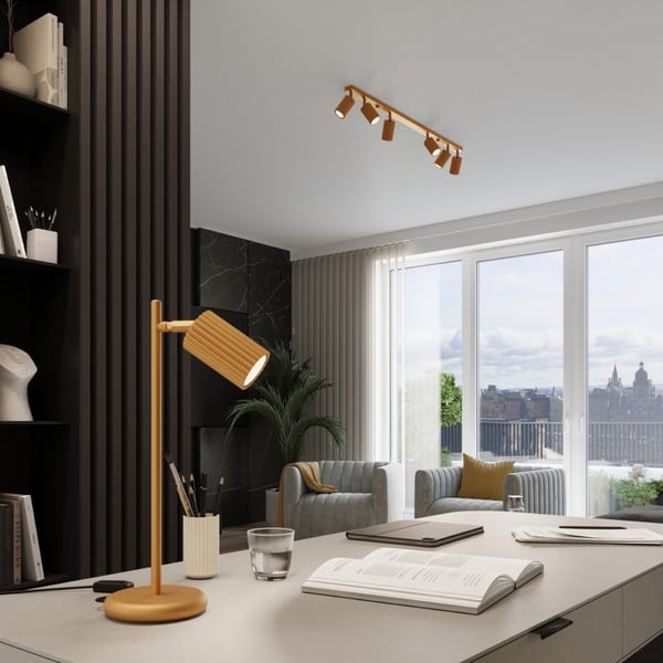 Aranyszínű asztali lámpa (magasság 43 cm) Gleam – Sollux-image-1