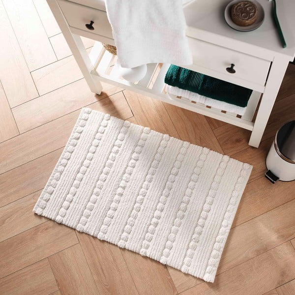 Fehér fürdőszobai kilépő 50x80 cm Cleonis – douceur d'intérieur-image-1