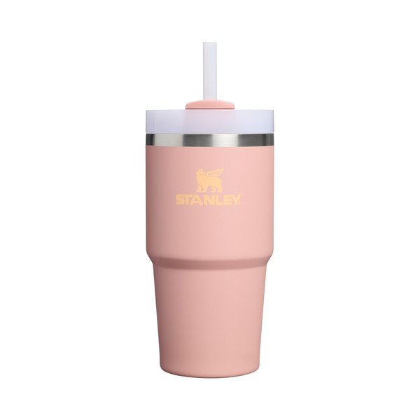 Barackszínű rozsdamentes acél termosz szívószállal 600 ml Quencher H2.O FlowState™ Tumble Peach Rose – Stanley