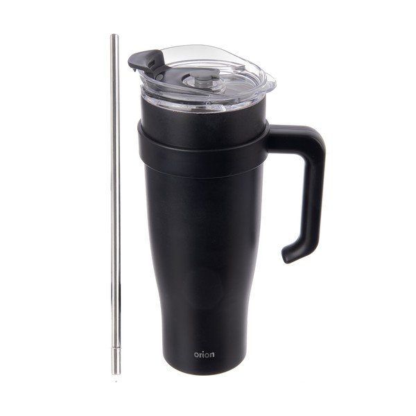 Fekete termobögre szívószállal 1,2 l Termo – Orion-image-3