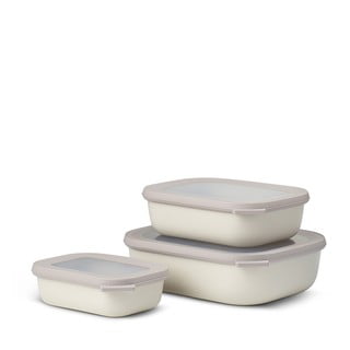 Cirqula 3 db-os fehér élelmiszertartó doboz szett - Mepal