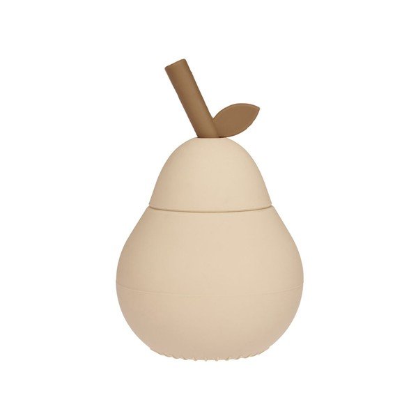 Krémszínű szilikon gyerek bögre Pear – OYOY Mini