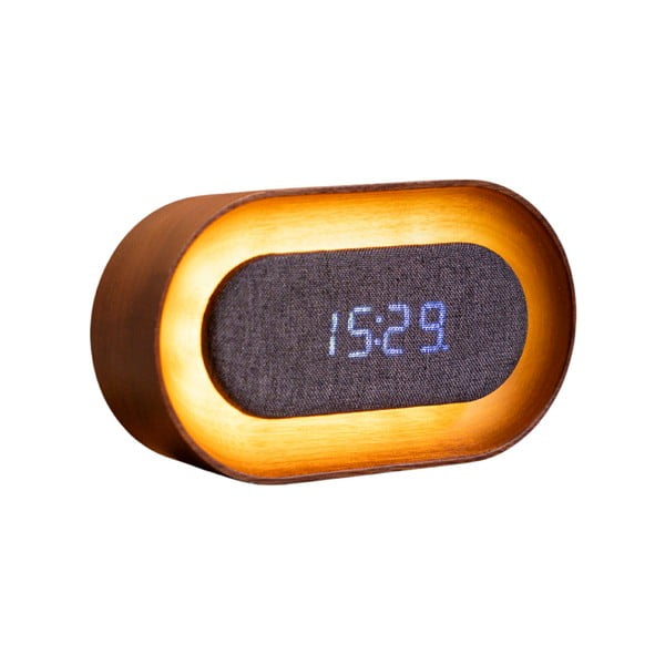 Digitális ébresztőóra Lumos Walnut – Gingko-image-2