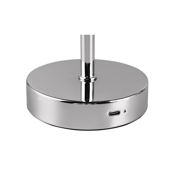 Fényes ezüstszínű LED dimmelhető asztali lámpa (magasság 30 cm) Jeff – Reality-image-4