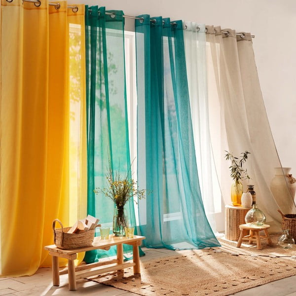 Rózsaszín átlátszó függöny 140x280 cm Sandra – douceur d'intérieur-image-3