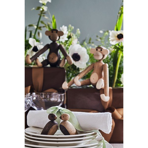 Bojesen Denmark Monkey dekorációs figura tömör fából - Kay-image-1