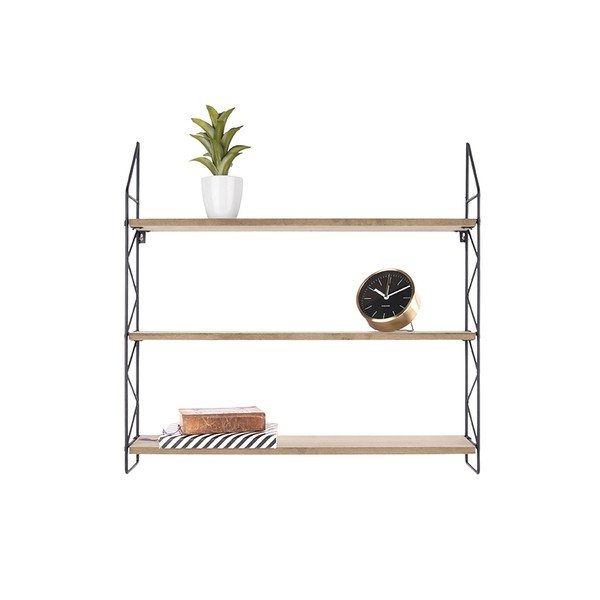Zig Zag fém állvány fa polcokkal - PT LIVING-image-2