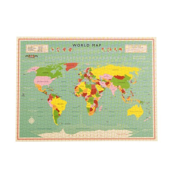 Puzzle (darabszám 1000) World Map – Rex London-image-4