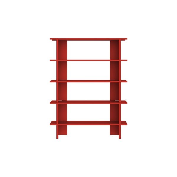 Piros fém könyvespolc 120x156x37 cm Hes – noo.ma-image-2
