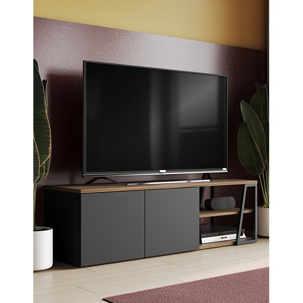 Fekete TV-állvány Albi - TemaHome-image-1