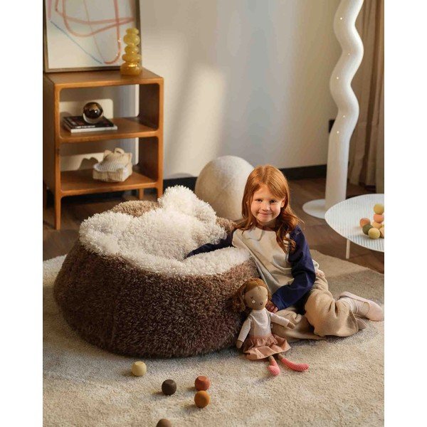 Barna műszőrme gyerek babzsákfotel Yeti – Wigiwama-image-3