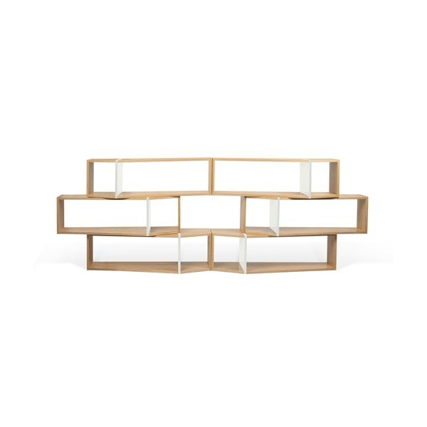 One barna-fehér polc, 120 x 35 cm - TemaHome-image-2