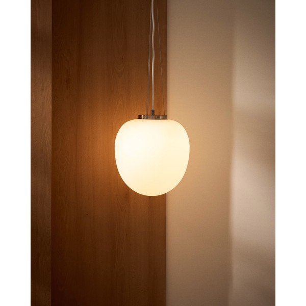 Fehér függőlámpa üveg búrával ø 25 cm Ardali – Kave Home-image-2