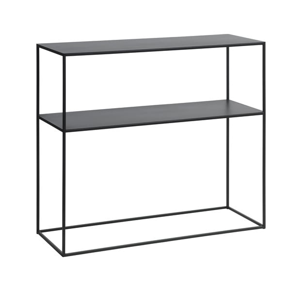 Fekete fém konzolasztal 35x90 cm Pebble – Unique Furniture-image-2