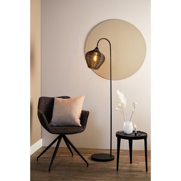 Fekete állólámpa (magasság 160 cm) Alvaro – Light & Living-image-1