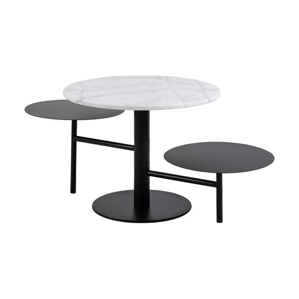 Fehér kerek dohányzóasztal ø 60 cm Lahti – Actona-image-2