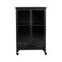 Fekete fém tálalószekrény 65x105 cm Ferre – White Label