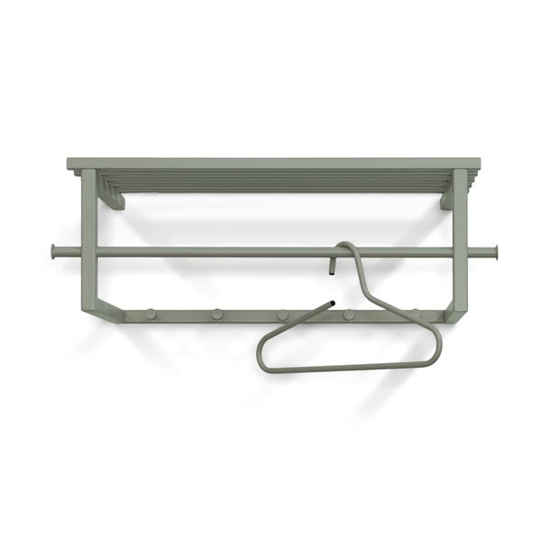 Szürkészöld fém fali fogas polccal 76 cm Marco – Spinder Design-image-2