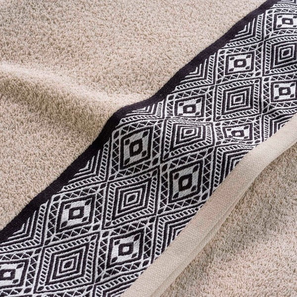 Bézs frottír pamut fürdőlepedő 90x150 cm Esteban – douceur d'intérieur-image-2