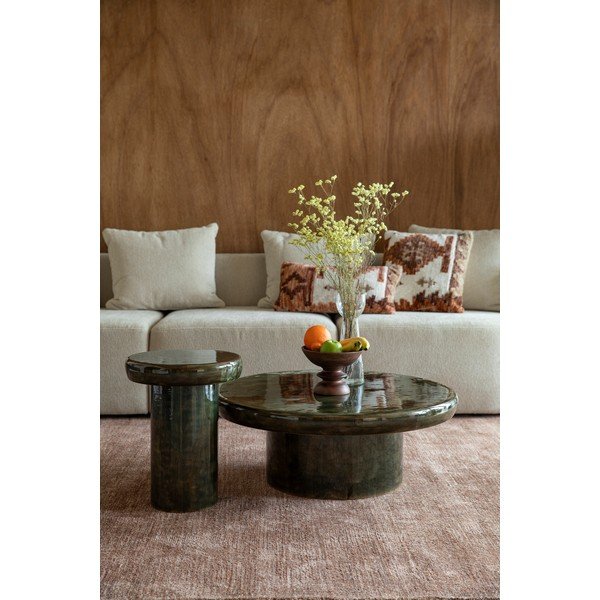 Zöld mangófa kerek dohányzóasztal ø 60 cm Mush – Dutchbone-image-1