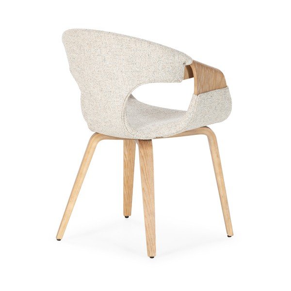 Bézs kárpitozott karfás étkezőfotel szett 2 db-os Elif – MOME-image-3