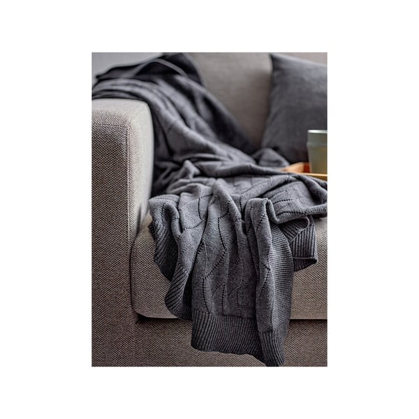 Szürke kötött takaró 130x170 cm Gentle – Södahl-image-2
