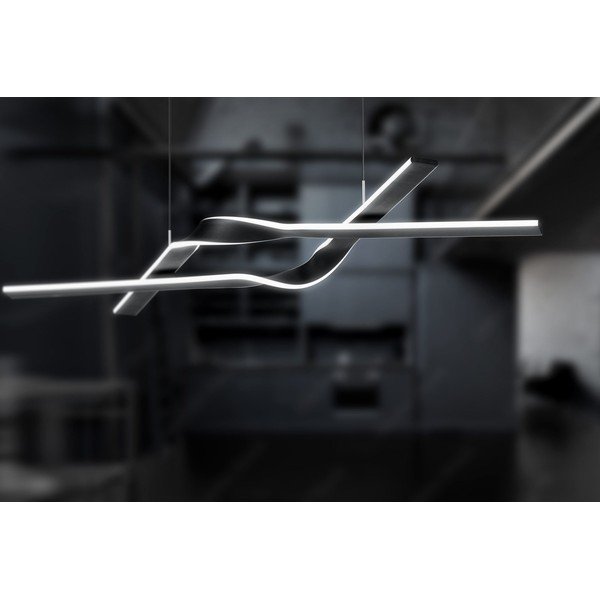 Fekete LED függőlámpa fém búrával Cicenza – CINQUE-image-2