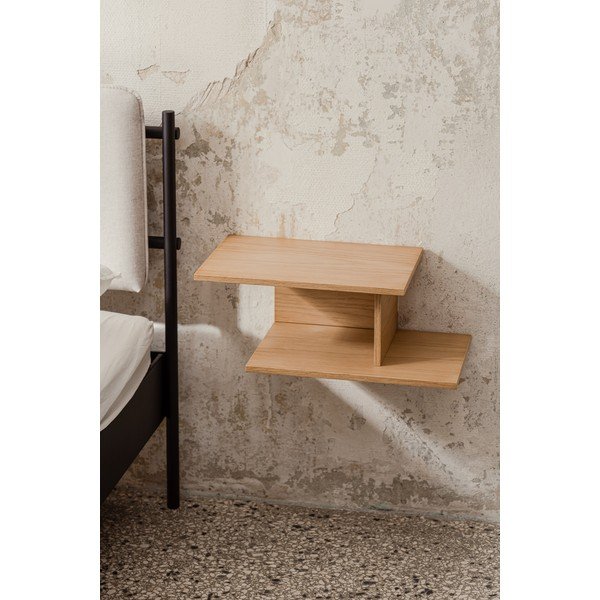 Natúr színű függő éjjeliszekrény tölgyfa dekorral Tann – noo.ma-image-1