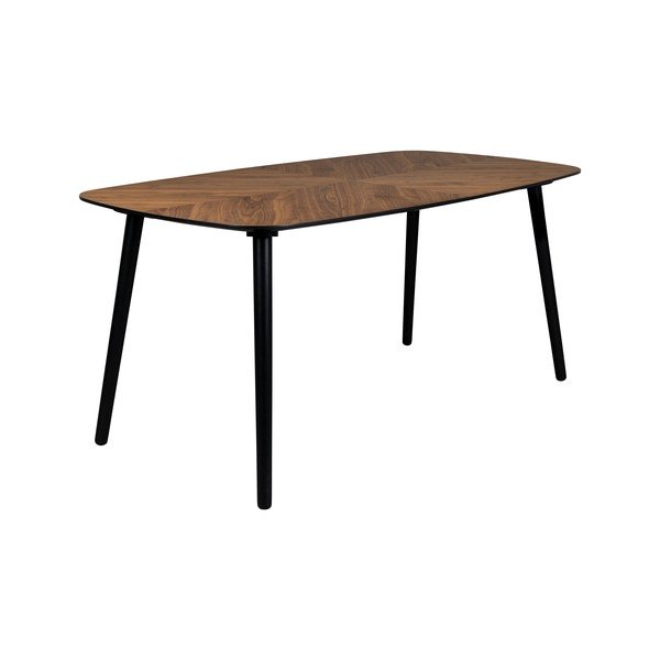 Étkezőasztal diófa dekoros asztallappal 90x165 cm Clover – Dutchbone-image-2