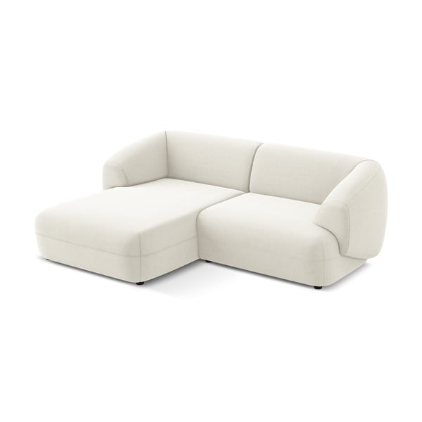 Fehér bársony sarokkanapé (bal oldali) Moana – Makamii-image-2
