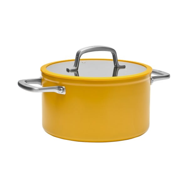 Indukciós tűzhelyhez alkalmas edény fedővel-kerámia felülettel 5,5 l Meda 3.0 – FABINI