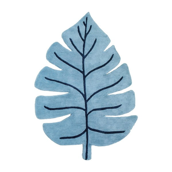 Kék gyerek szőnyeg 105x150 cm Monstera Leaf – Lilipinso