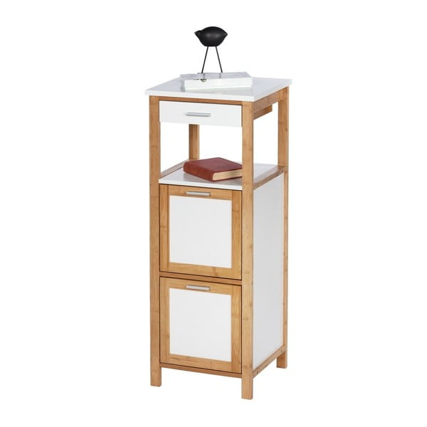 Finja fürdőszobai bambusz szekrény 2 polccal és tárolóhellyel - Wenko-image-2