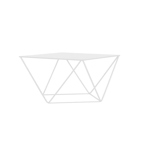 Daryl fehér dohányzóasztal, 80 x 80 cm - Custom Form