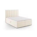 Bézs boxspring ágy tárolóhellyel 160x200 cm Gina – Milo Casa