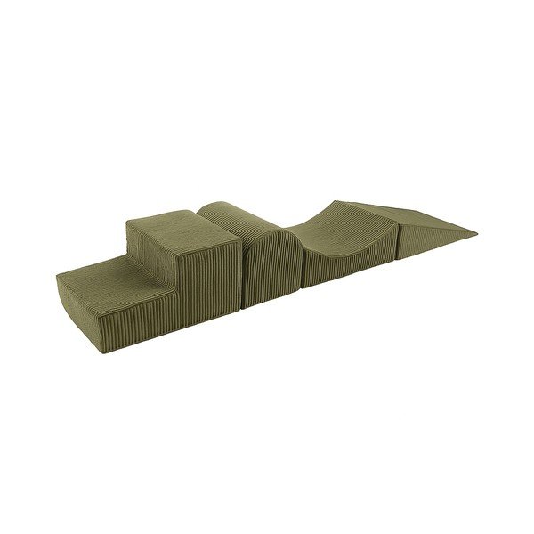 Khaki habszivacs játszótér 3 db-os magasság 30 cm 45x193 cm – Meowbaby
