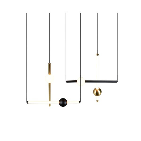 Fekete-aranyszínű LED dimmelhető függőlámpa Melita – Trio-image-4