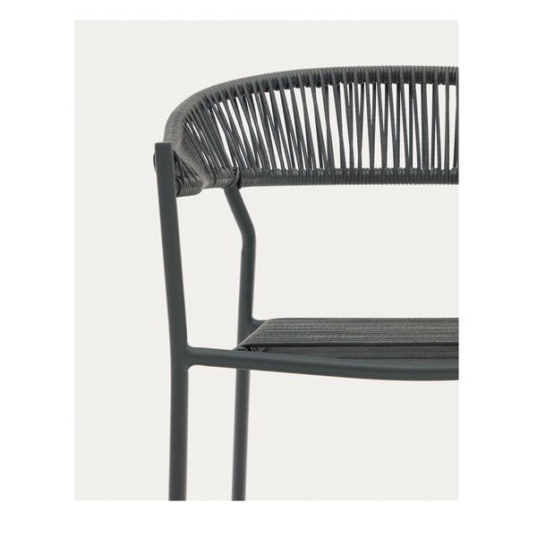 Szürke műrattan étkezőszék szett 4 db-os Futadera – Kave Home-image-4