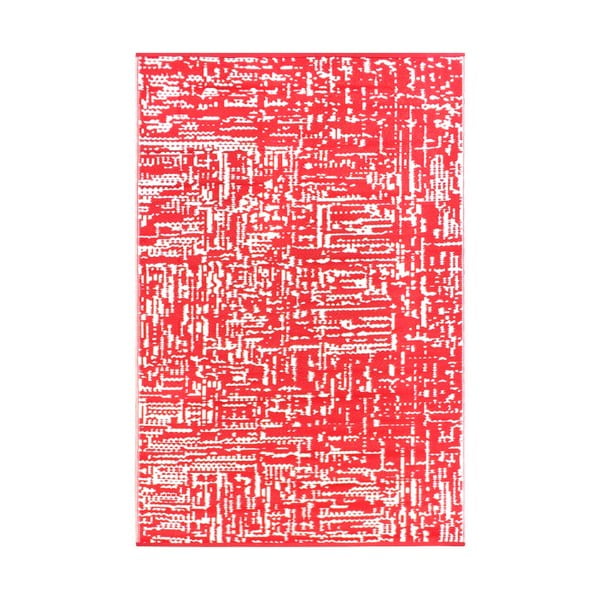 Take piros-fehér, kül- és beltérre is alkalmas, kétoldalas szőnyeg, 90 x 150 cm - Green Decore
