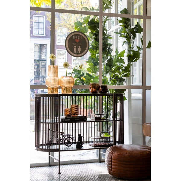 Fekete fém komód 100x80 cm Yinthe – Light & Living-image-1