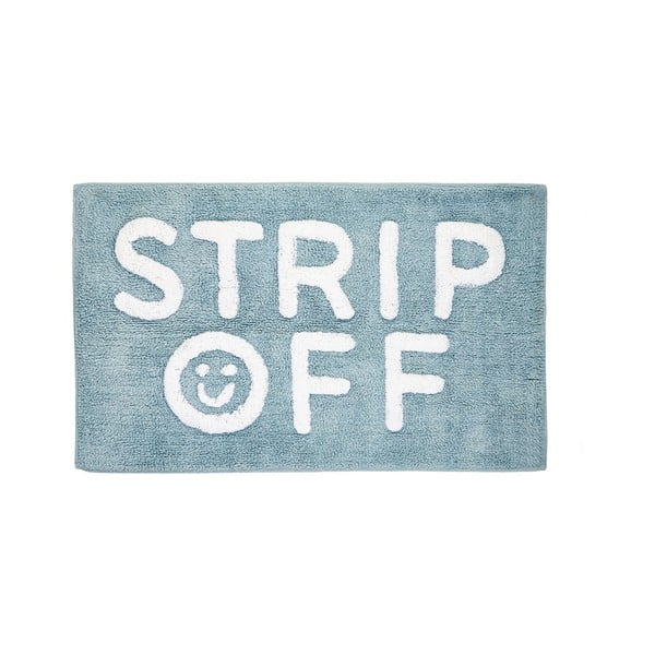 Strip Off kék pamut fürdőszobai kilépő, 80 x 50 cm - Sass & Belle