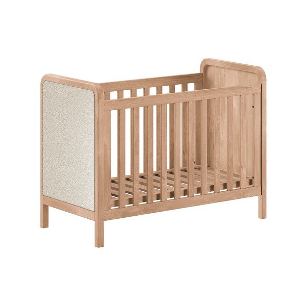 Natúr színű babaágy állítható magassággal 60x120 cm Woods – Vipack