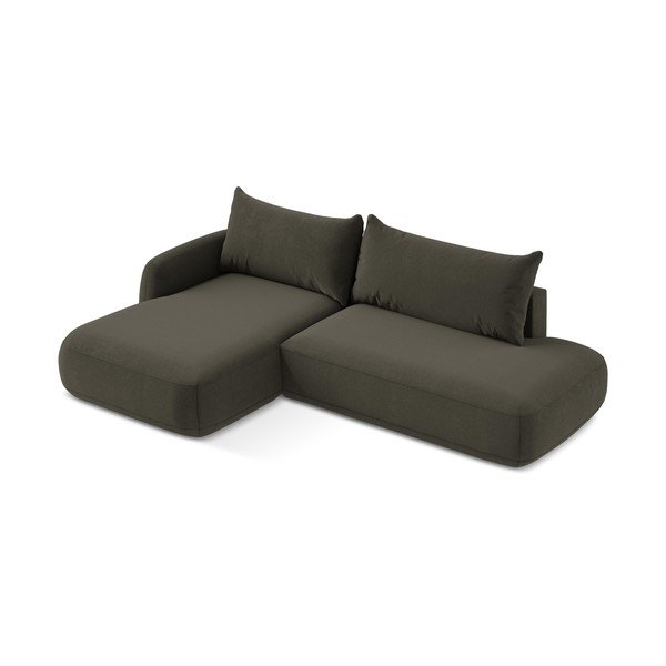 Barna kinyitható sarokkanapé (bal oldali-heverő résszel) Hale – Makamii-image-2