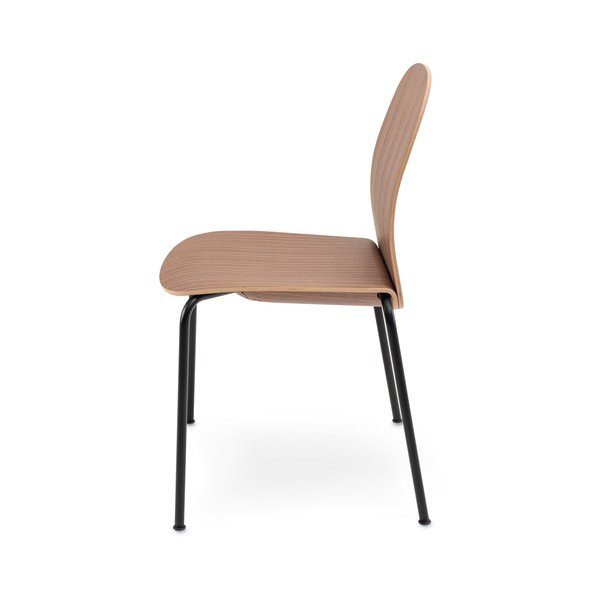 Barna rakásolható étkezőszék szett 2 db-os diófa dekorral Book – Gazzda-image-2