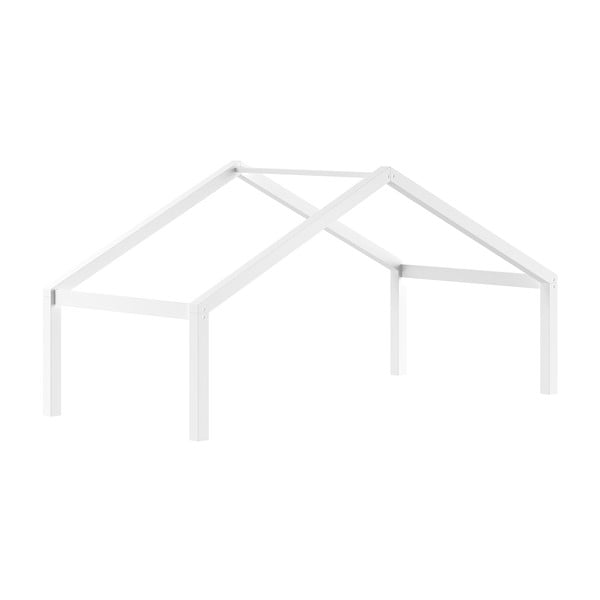 Fehér házikó alakú bükkfa gyerekágy kihúzható pótággyal 90x200 cm Forrest – Vipack-image-4