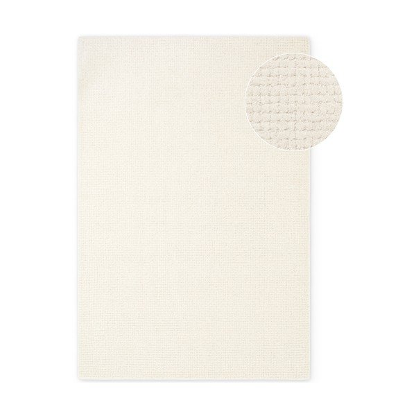 Krémszínű gyapjú szőnyeg 80x150 cm Eloise – Hanse Home