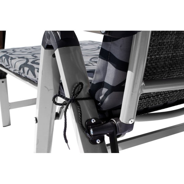 Fekete-szürke fém összecsukható kerti napozóágy London – Sun Garden-image-1